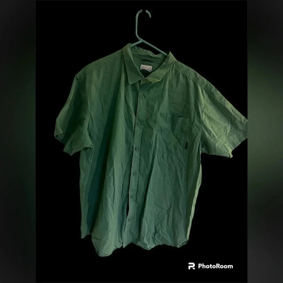 Columbia 2XL Short Sleeve Green button down shirt - Picture 1 of 5